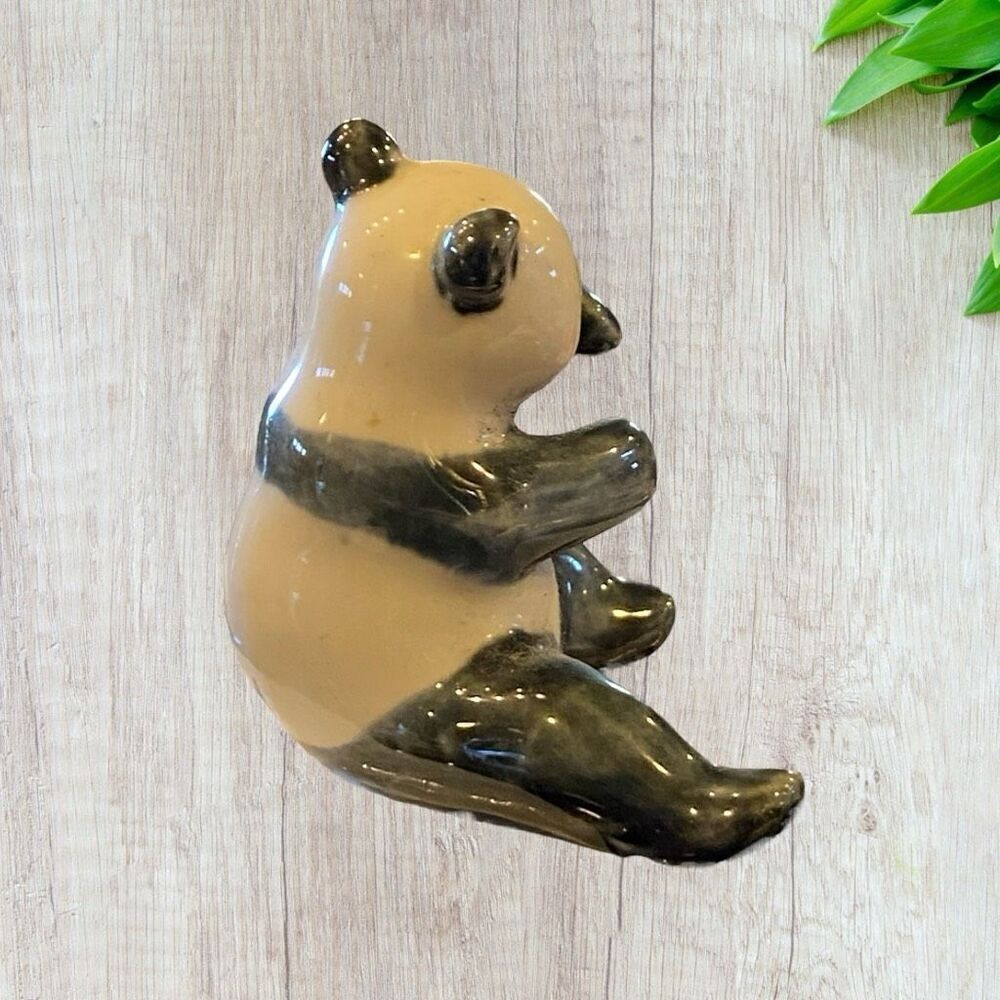 Vintage Ceramic Panda Bear Cub 2” - Picture 2 of 4